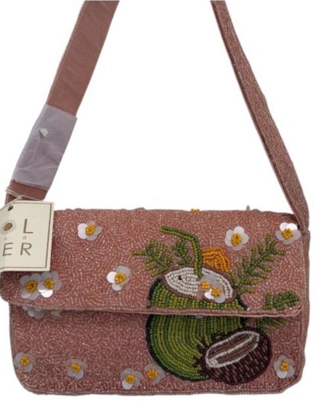 Sol and Mer Coconut Beaded Bag